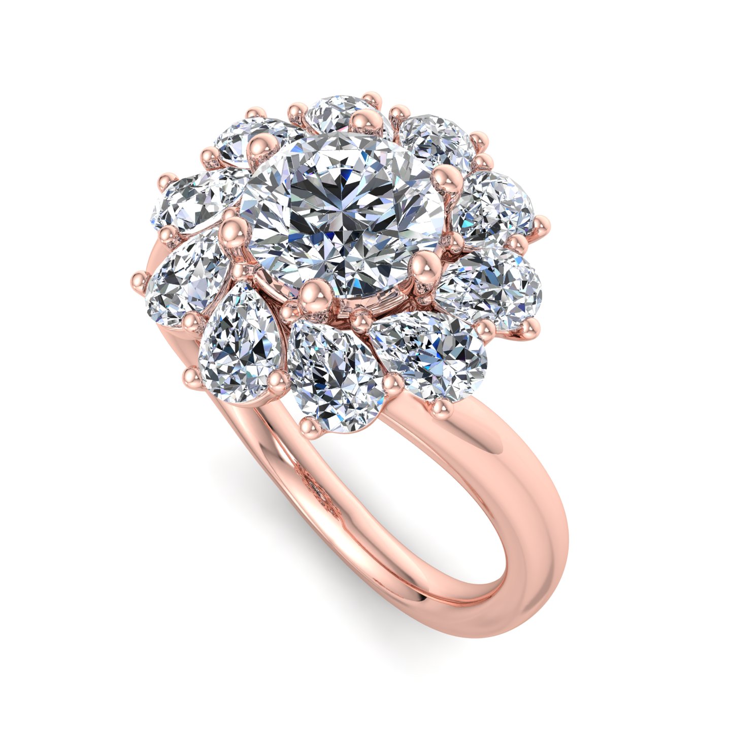 Hailey Pear Halo Engagement Ring